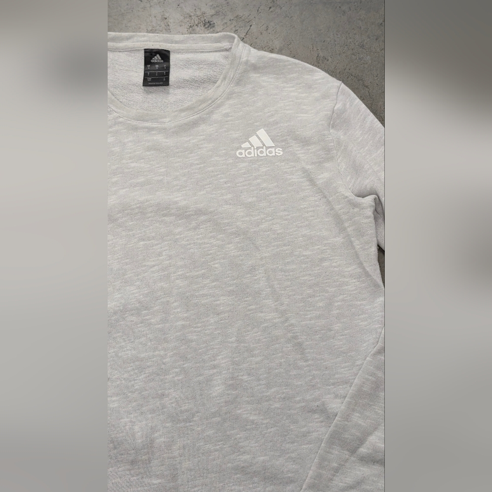 Adidas Men's White Long Sleeve Shirt, Small